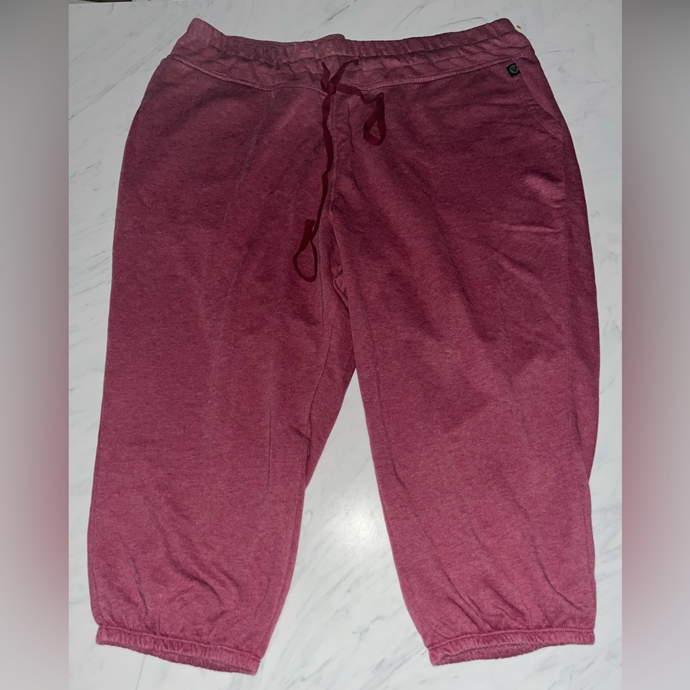 Lane bryant Livi active red Capri jogger sweat pant 18/20 new nwot cuffed